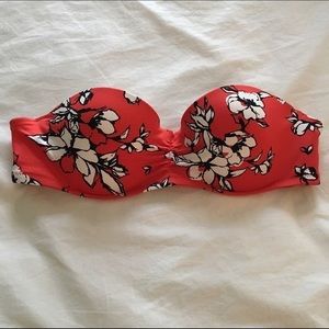 A&F Red Floral Bikini Top