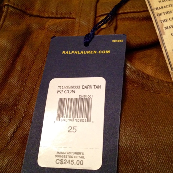 Dark tan polo pants with tags