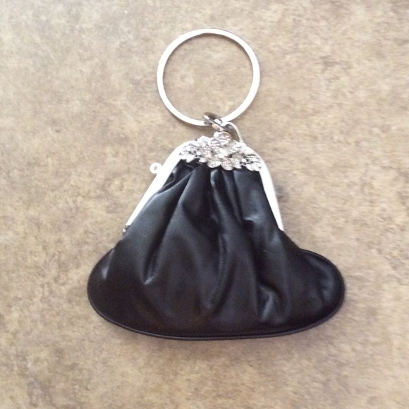 Black clutch purse with embellishments - Picture 2 of 2