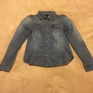H&M denim Button up