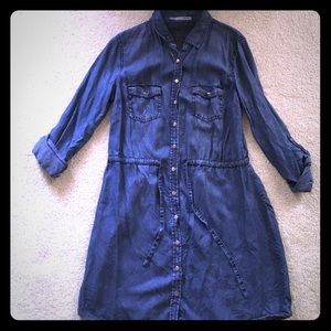 Denim shirt dress