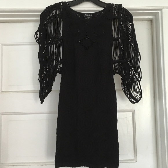 Bebe bohemian cut out dress small