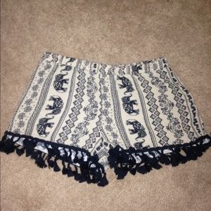 bohemian flowy shorts