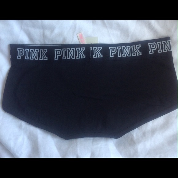 NWT Size M VS Pink boyshorts in Black - Picture 2 of 2