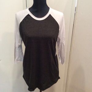 Lularoe black Randy with cream sleeves