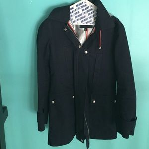 Banana Republic Navy Blue & Orange Rain Coat