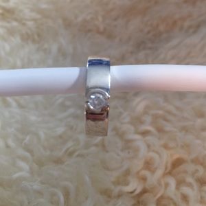 Stirling Silver band wit CZ stone