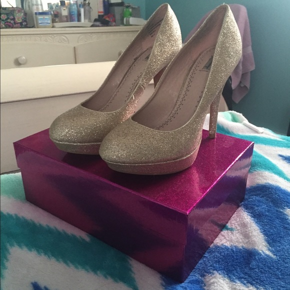Gold Sparkly Heels