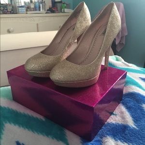 Gold Sparkly Heels