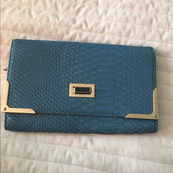 Turquoise Aldo clutch