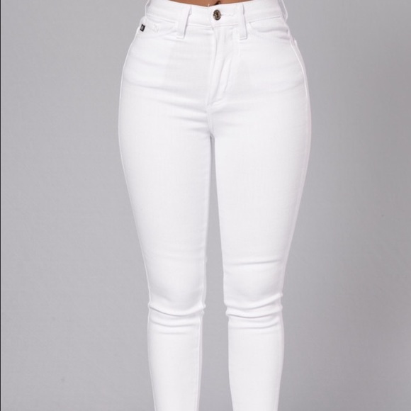 White High Waisted Jeans
