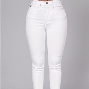 White High Waisted Jeans