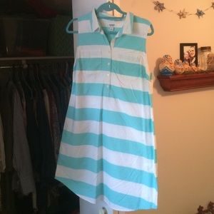 Old navy, blue and white striped, collared dress