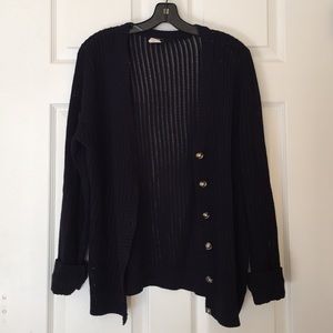 Navy JCrew Button Knit Cardigan
