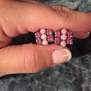 Pink Alex and Ani earrings.