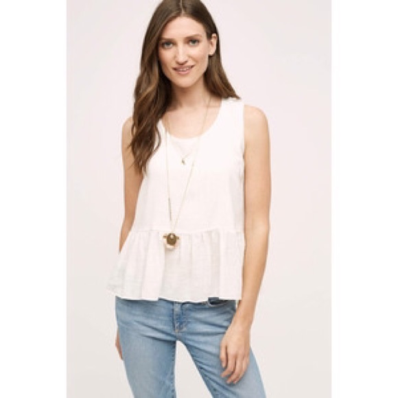 NWT Amadi bow-back peplum tank