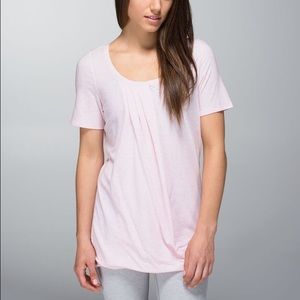 Lululemon Twist Tee Heathered Pink Size 4
