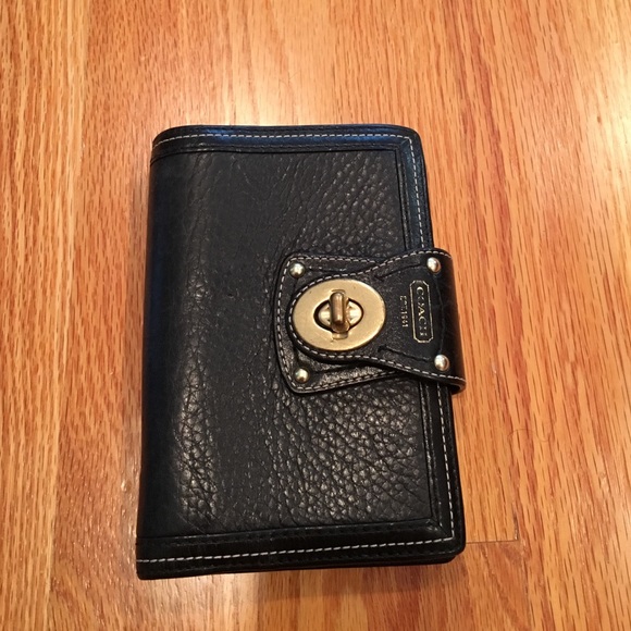 Coach Accessories - Coach black leather agenda book / planner