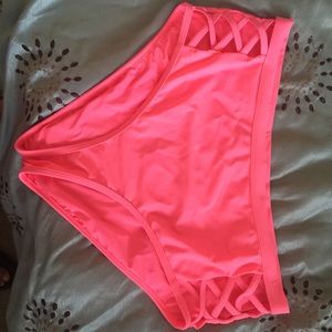 Plus size Bikini Bottom with crisscross cutouts