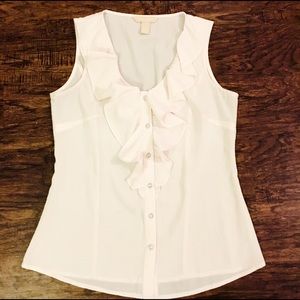 Banana Republic Size S Ruffle Cream Blouse ✨💛