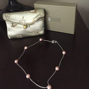 Honora Collection Real Pink Pearl Necklace