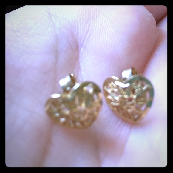 🎉new! 10k heart earrings