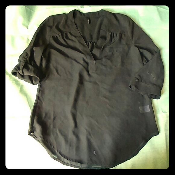 Black chiffon blouse