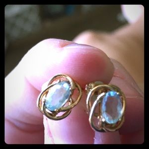 💗FINAL price! 14k blue topaz earrings😍