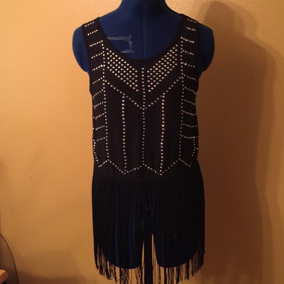 Black fringe shirt