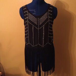 Black fringe shirt