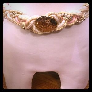 pearl and gold braided belt