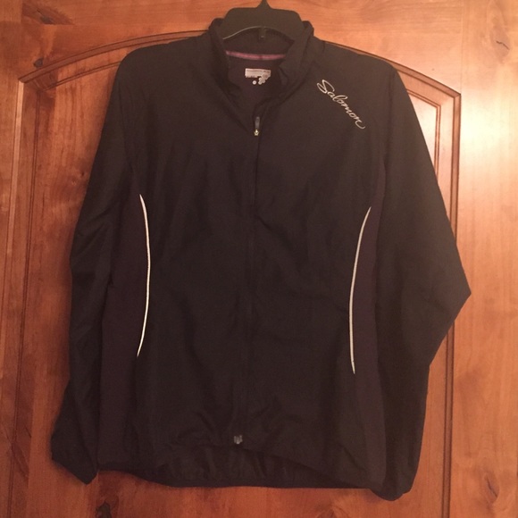 Black Windbreaker Zip Jacket
