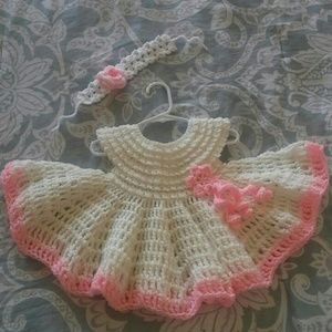 Hand Knit Baby Girl's Dress