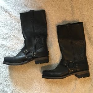 Black Leather Vintage Boots