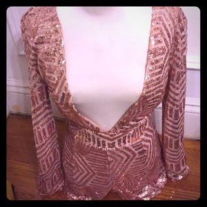 Sexy sequin romper