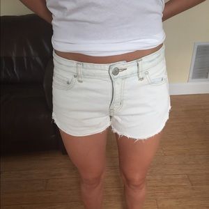 Free People Light Wash Denim Cutoffs