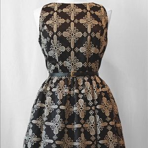 Minuet Black and Gold party dress