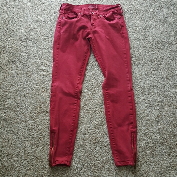 Red Lucky Brand Skinny Jeans size 26