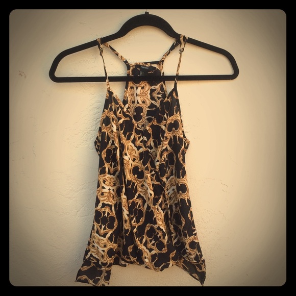 Draped printed camisole