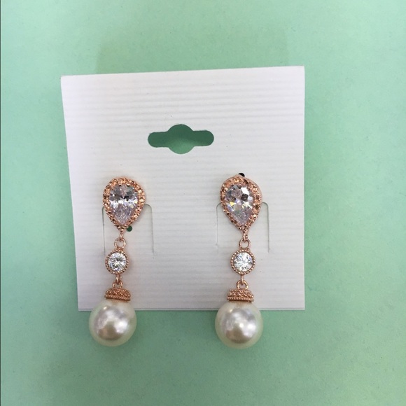 Rose Gold Earrings - Picture 2 of 2