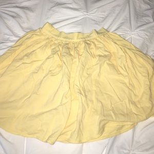 Yellow high waisted circle skirt