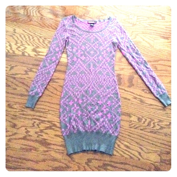 Grey and perky pink tight dress