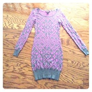 Grey and perky pink tight dress