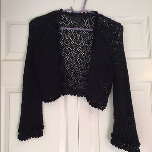 Express black shrug with detail