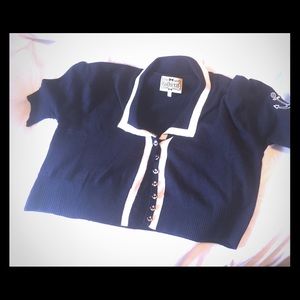 Sailor Inspired Crop Sweater