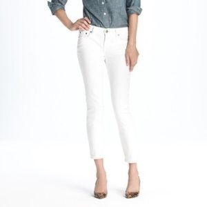 Jcrew white cropped jeans