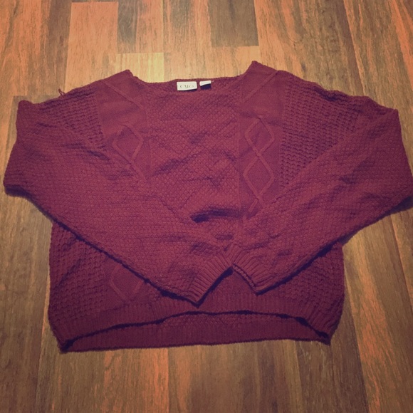 A room cropped sweater
