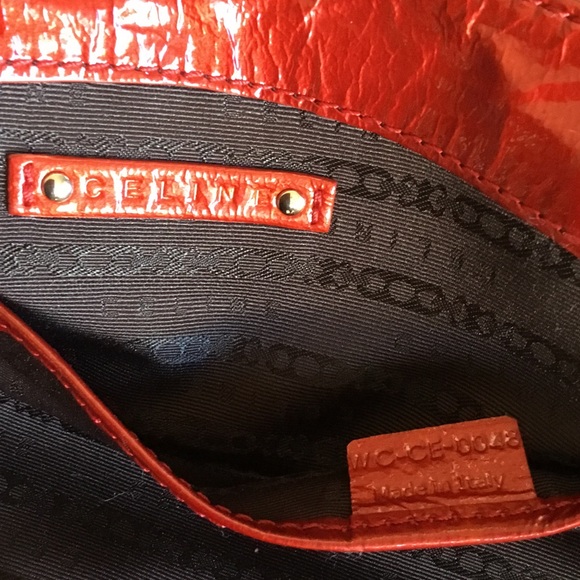 AUTHENTIC CELINE LARGE LEATHER silver chain bag - Picture 3 of 4