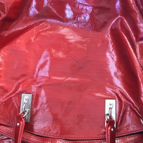 AUTHENTIC CELINE LARGE LEATHER silver chain bag - Picture 4 of 4