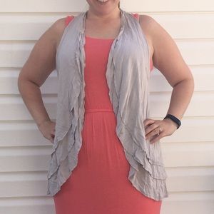 LC Lauren Conrad Open-Front Flowy Vest Size XL